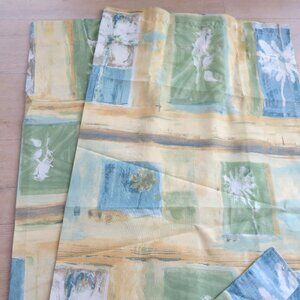 New Vintage Dan Rivers Curtain Panels Drapes Pair 2 Multicolor Pocket Rod 41x 85